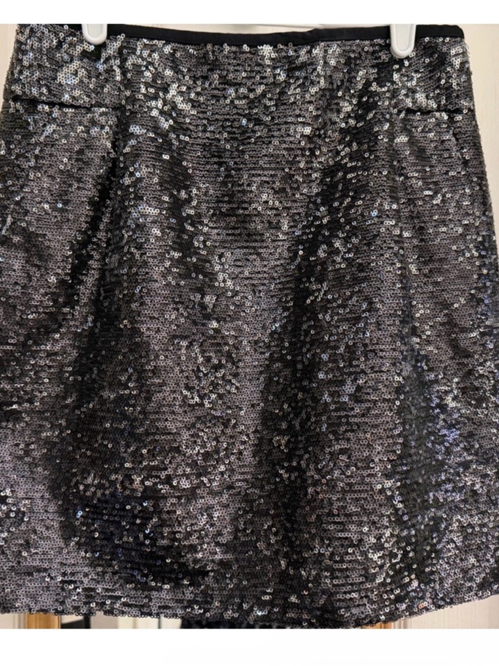 J. Crew Black silver Sequin Women's mini skirt
